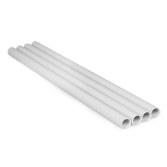 white plastic pipes.