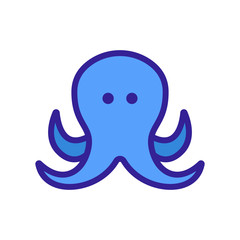 adult with four tentacles octopus icon vector. adult with four tentacles octopus sign. color symbol illustration