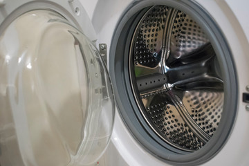 The drum washing machine, the door is open, Laundry service