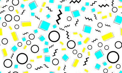 Doodle Fun Background. Memphis pattern. Vector