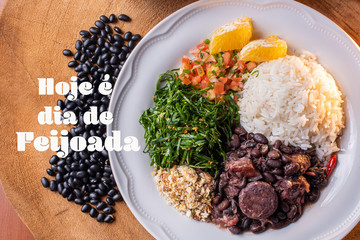 
Feijoada. Typical Brazilian food with black beans, pork meat and sausage