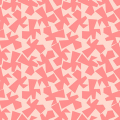 Trendy seamless pattern with graphic abstract shapes. Avant garde puzzle style.