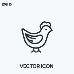 Chicken vector icon illustration. Ui/Ux. Premium quality.