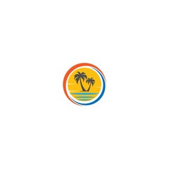 Palm beach, vitamin logo concept