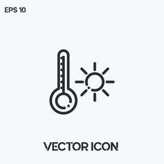 Temperature, weather vector icon illustration. Ui/Ux. Premium quality.