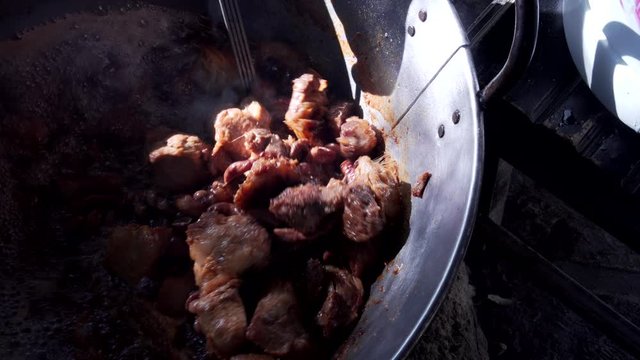 Cooking Mexican Carnintas and Chicharones
