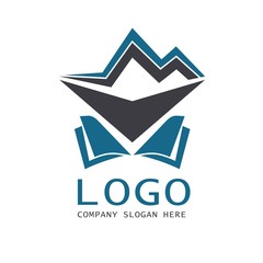 Vector. University / school icon. Logo. Business icon for the company / Office / Stationery. Other companies. Vector illustration.