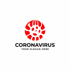 Creative covid-19 corona virus logo design vector template. Covid 19 icon design for business or corporate identity.