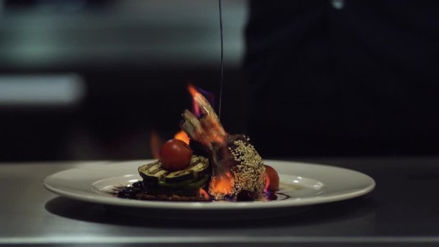 A special dish from the chef. Burning Lamb Karee.
