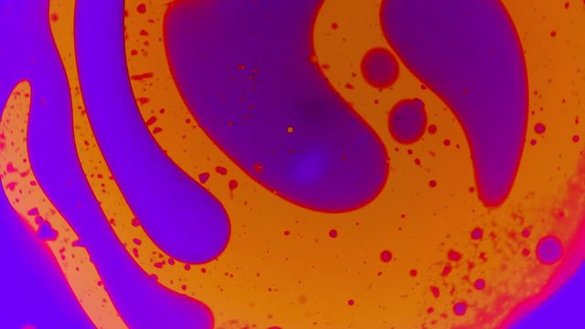 4K psychedelic liquid light show, weird patterns of ink in water, oil, paint, liquids, pulsing bubbles. Colorful background for avant-garde visual performances, logos, music videos, titles, credits