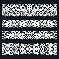 Borneo kalimantan dayak ornament set