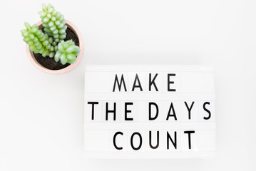 Make every day count - inspirational handwriting