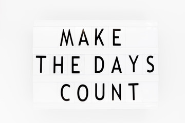 Make every day count - inspirational handwriting