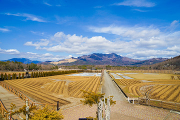 山中湖村の風景と雄大な空