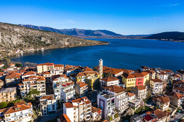Fototapeta na wymiar Kastoria and Lake Orestiada in northern Greece