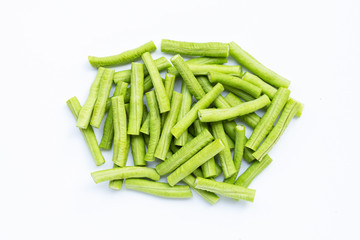 Yard Long bean on white