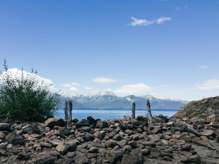 lakes and mountains at patagonia