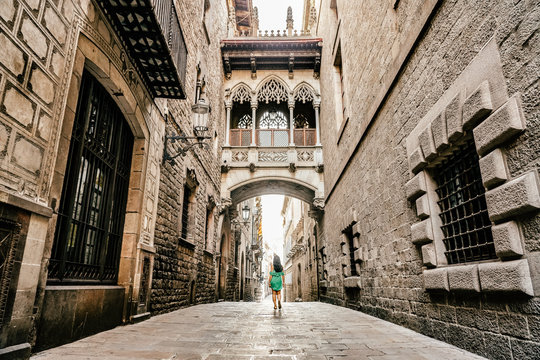 Fototapeta Barcelona, Spain, Gothic Quarter