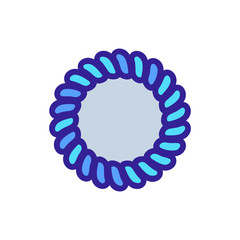 Obraz premium elastic hair spiral scrunchies icon vector. elastic hair spiral scrunchies sign. color symbol illustration