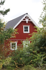 Fototapeta na wymiar Swedish Falun red country house