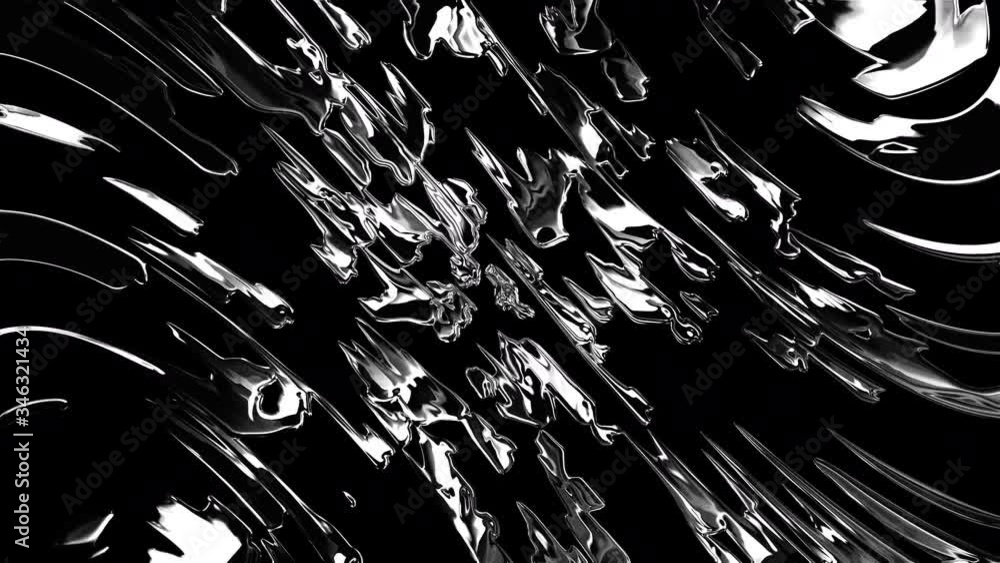 Poster computer generated the effect of flying water sprays. 3d rendering virtual backdrop