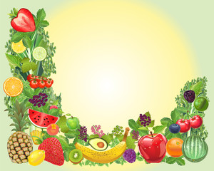 Photo-Realistic Fruit Border - Highly Detailed