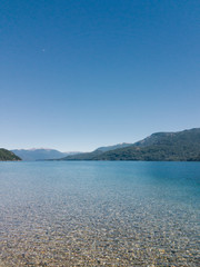 panoramic view of patagonic lake Lácar