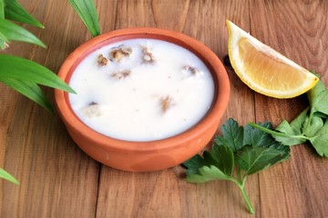 yogurt with fresh herbs
