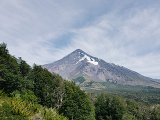 Fototapeta premium panoramic view of lanin volcano