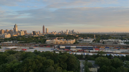 Fototapeta na wymiar Downtown Atlanta, Georgia- Aerial Shot 