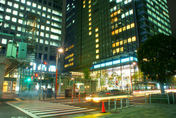 Obraz premium 東京・汐留の夜景