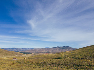 panoramic view of lanin volcano