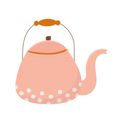 kettle maker coffee or tea isolated icon white background