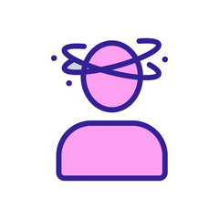 loss of human consciousness icon vector. loss of human consciousness sign. color symbol illustration