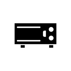 Microwave glyph icon. Kitchen equipment glyph vector icon design. Restaurant set icon.