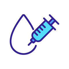 blood removal injection icon vector. blood removal injection sign. color symbol illustration