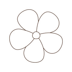 flower decoration isolated icon white background linear design