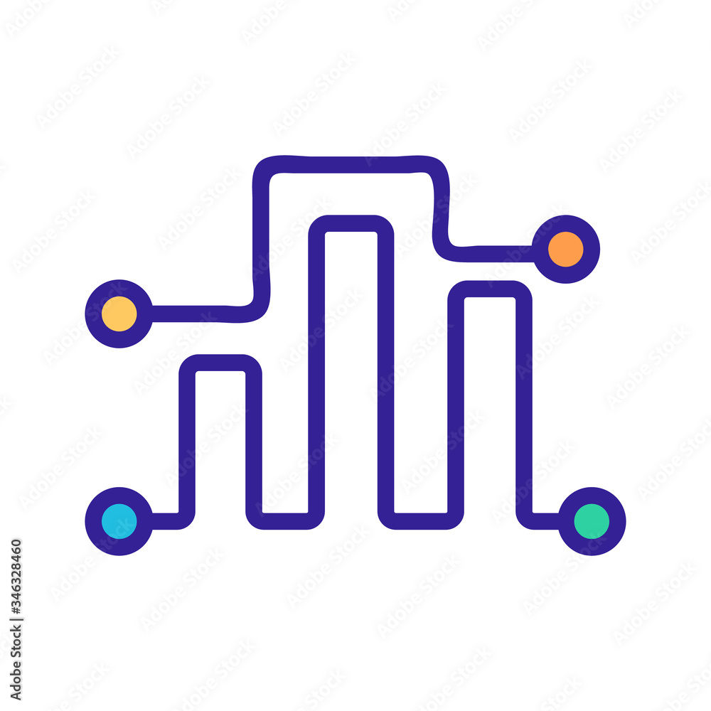 Aufkleber vector analysis from start to finish icon vector. vector analysis from start to finish sign. color s