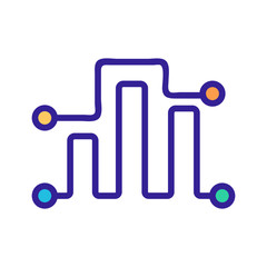 vector analysis from start to finish icon vector. vector analysis from start to finish sign. color symbol illustration