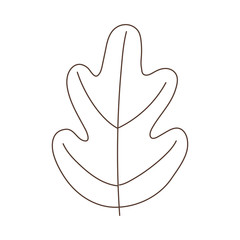 leaf foliage nature isolated icon white background linear design