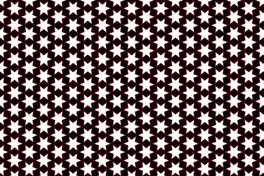 The background image has a pattern of six stars arranged in a row, white, red and black.