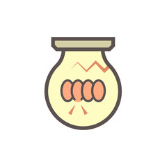 Light bulb goes out vector icon design.