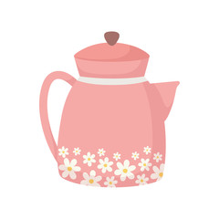kettle maker coffee or tea isolated icon white background