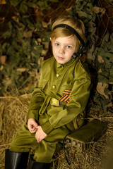boy in uniform. on the holiday of May 9, Russia