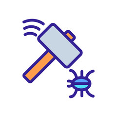 hammer beetle icon vector. hammer beetle sign. color symbol illustration