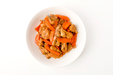 鶏肉と人参の炒め煮