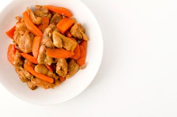 鶏肉と人参の炒め煮