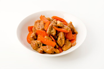 鶏肉と人参の炒め煮