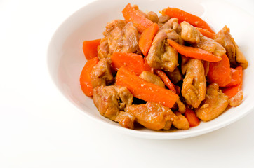 鶏肉と人参の炒め煮