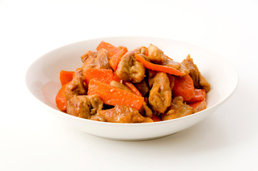 鶏肉と人参の炒め煮